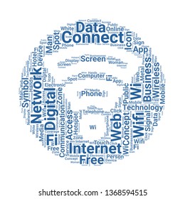 wifi word cloud. tag cloud about wifi