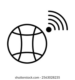 Wifi world icon. Free wifi sign isolated icon. wi-fi network linear icon. signal sign and symbol. Public wifi area solid sign. Wifi icon wireless internet signal element flat symbol