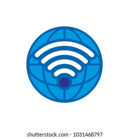 Wifi World Logo Icon Design