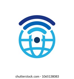Wifi World Logo Icon Design