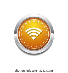 WIFI Yellow Vector Icon Button