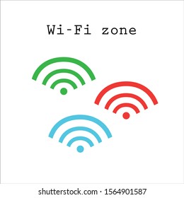 Wi-Fi zone icon, vector illustration