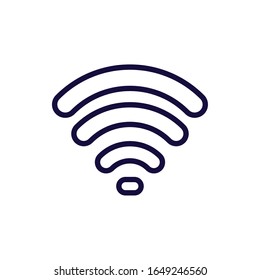 Design der Wifi-Zone-Linie Symbol-Design, Internet-Technologie-Verbindung Netzwerk Wireless-Signal-Web und Zugriff Thema Vektorillustration Illustration