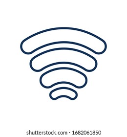 Design der Wifi-Zone-Linie Symbol-Design, Internet-Technologie-Verbindung Netzwerk Wireless-Signal-Web und Zugriff Thema Vektorillustration Illustration