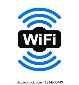 Wifi zone location icon – vector for stock