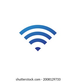 Wifi zone location logo. Vector illustration. On blank background. Editable and color changeable.