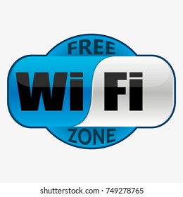 Wifi zone logo on isolate background, vector illustration 