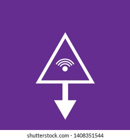 wifi zone and map pin. wifi zone logo concept. 