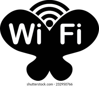 WiFi zone sign, Free Wi Fi. internet connection.