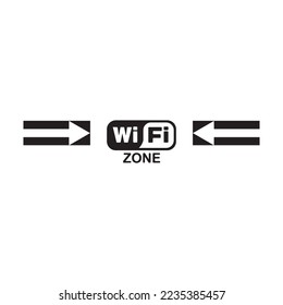 Wi-Fi zone Sign on white background.