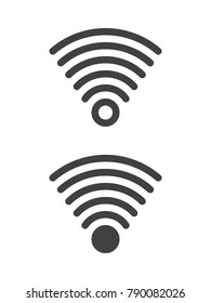 Wifi zone simple icon, line and solid version, outline and filled vector sign, linear and full pictogram isolated on white. Signal symbol, logo illustration, pixel perfect vector graphics