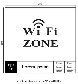 Wifi zone vector icon.