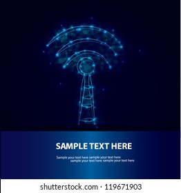 Wifi,Dark abstract,Vector
