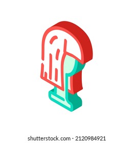 wig accessory isometric icon vector. wig accessory sign. isolated symbol illustration