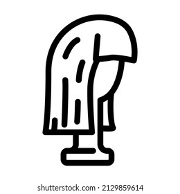wig accessory line icon vector. wig accessory sign. isolated contour symbol black illustration