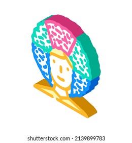 wig fan isometric icon vector. wig fan sign. isolated symbol illustration