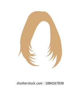 Wig hair icon design template vector isolated illustration