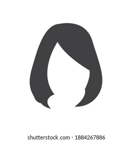 Wig hair icon design template vector isolated illustration