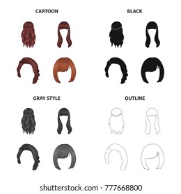 Wig, hairdresser, salon, and other web icon in cartoon style.Salon, beauty, model, icons in set collection.