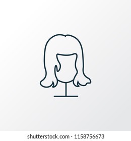 Wig icon line symbol. Premium quality isolated hairstyle element in trendy style.