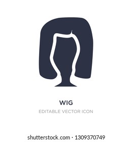 wig icon on white background. Simple element illustration from Fashion concept. wig icon symbol design.