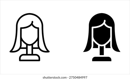 Wig icon set. wig vector icon for web design isolated on white background
