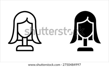 Wig icon set. wig vector icon for web design isolated on white background