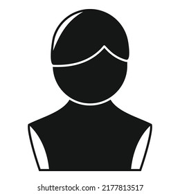 Icono de peluca vector simple. Estilo de pelo. Larga moda