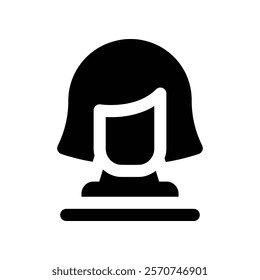 wig icon. vector glyph icon for your website, mobile, presentation, and logo design.