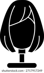 Diseño de icono de Vector de línea de peluca