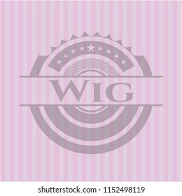 Wig pink emblem