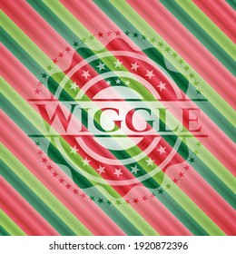 Wiggle christmas style badge. Vector Illustration. Detailed. 