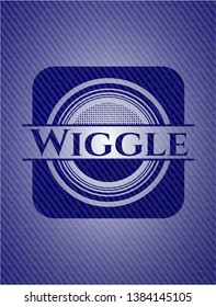 Wiggle denim background. Vector Illustration. Detailed.