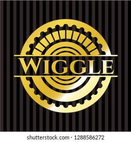 Wiggle golden emblem or badge