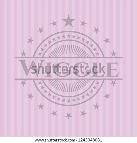 Wiggle pink emblem. Retro