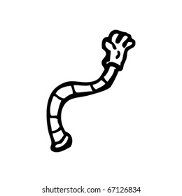 caricatura de brazo ancho