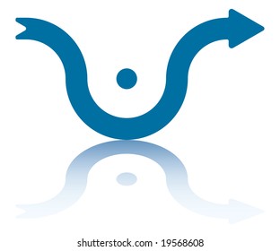 Wiggly Arrow (jpeg file has clipping path)