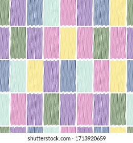 Wigglatte Linien in Blöcken Texturhintergrund. Wiederholungsmuster der Vektorillustration. Ideal für die Innendekoration, Umhüllung, Scrapbooking, Tapete, Kleidung, Geschenk, Kinder. 