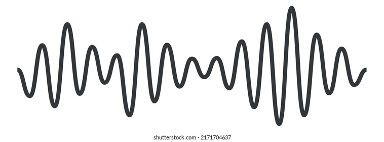 Wiggly smooth black line. Pulse signal track