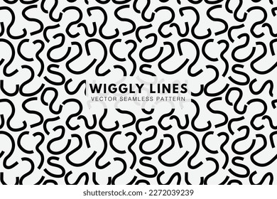 Unas lindas líneas negras. Simple abstracto sobre un fondo blanco. Patrón de repetición sin interrupciones