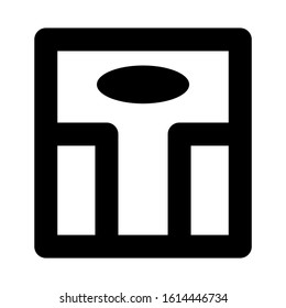 wight scale icon isolated sign symbol vector illustration - high quality black style vector icons
