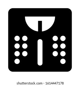 wight scale icon isolated sign symbol vector illustration - high quality black style vector icons
