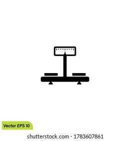 wight scales icon illustration symbol simple design element logo template