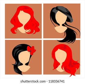 wigs on mannequins