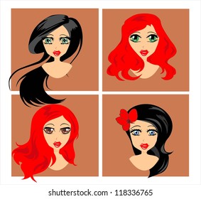 wigs on mannequins