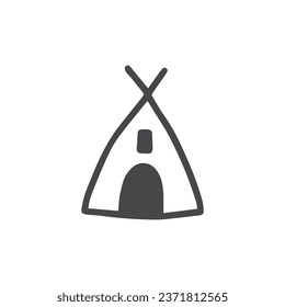 Wigwam, awning, carpa de la ilustración vectorial. Vivienda de los esquimales.