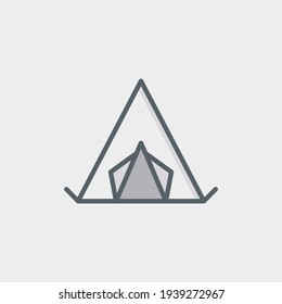 Wigwam Flat Icon Isolated On White Background