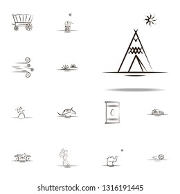 wigwam icon. Desert icons universal set for web and mobile