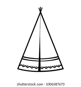 Wigwam icon. Indian teepee or tipi. Vector