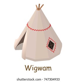 Wigwam icon. Isometric illustration of wigwam vector icon for web